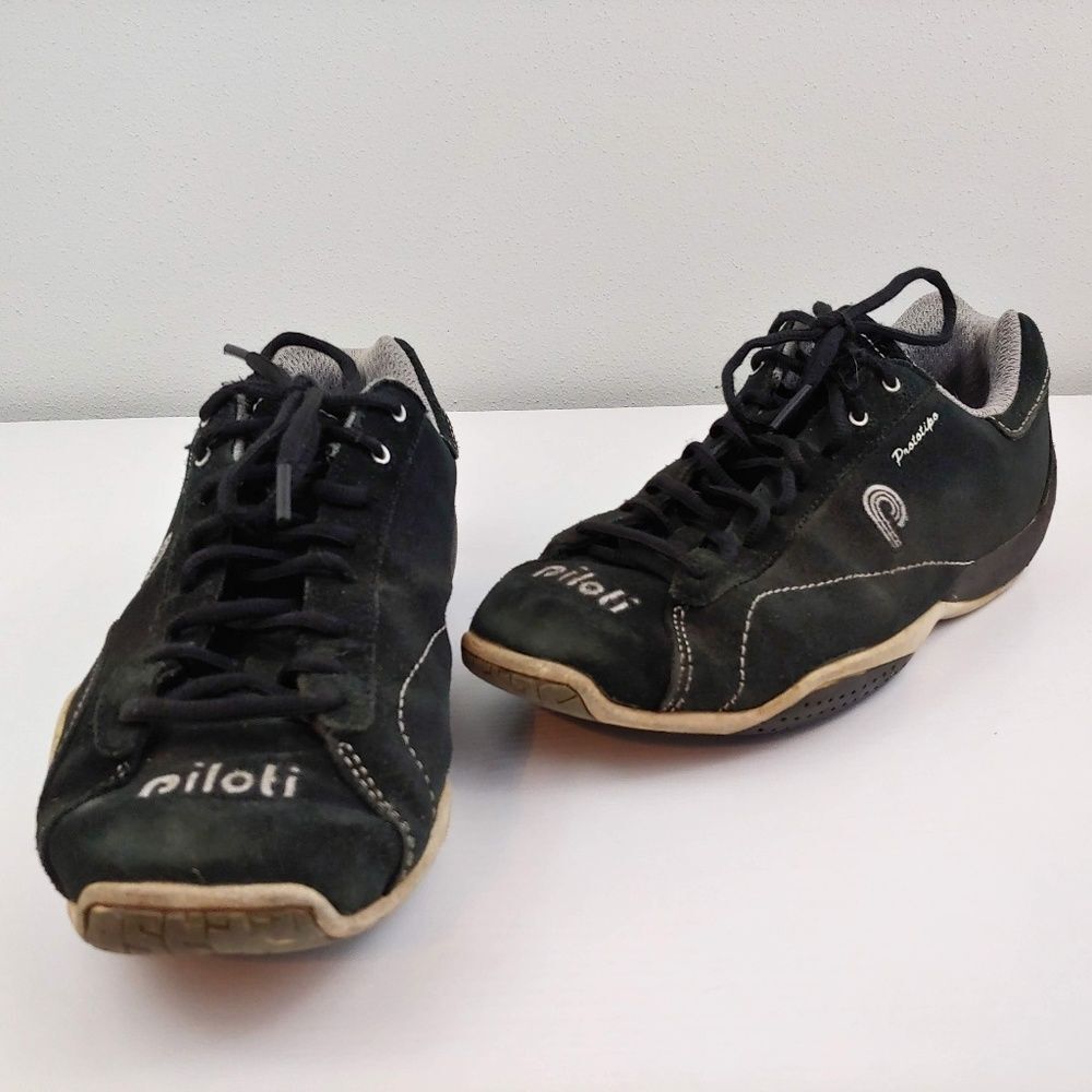 Mens 7 Piloti Prototipo tennis‎ shoe black suede